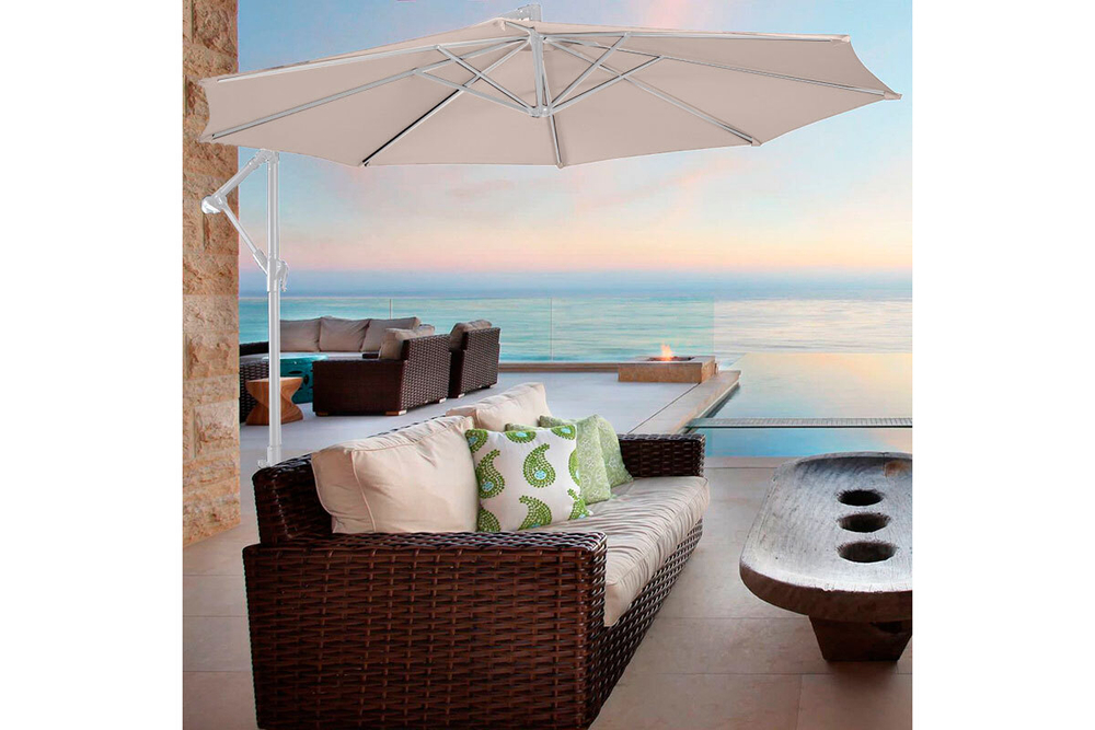 Зонт Парма, 3000мм, с вент. куполом, бежевый