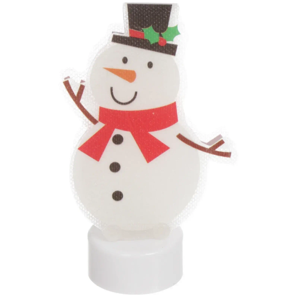 Сувенир с подсветкой «Привет от Снеговика» 10,5*7 см