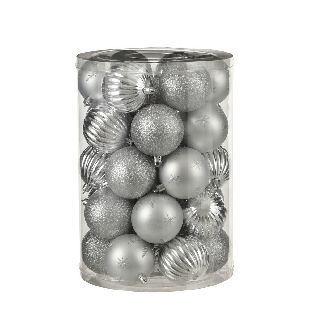 Набор шаров 34шт 7см House of Seasons серебряный