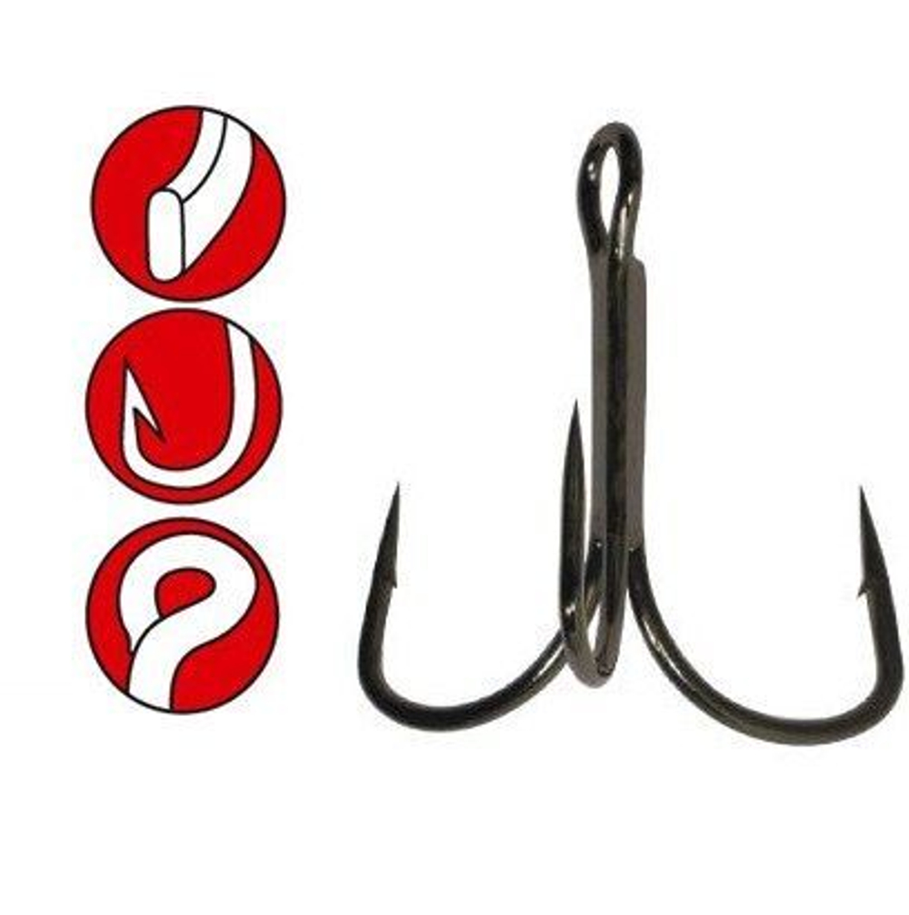 Крючок тройник рыболовный Gamakatsu TREBLE 21NS (EWG) №02 ( упк. по 5шт.)