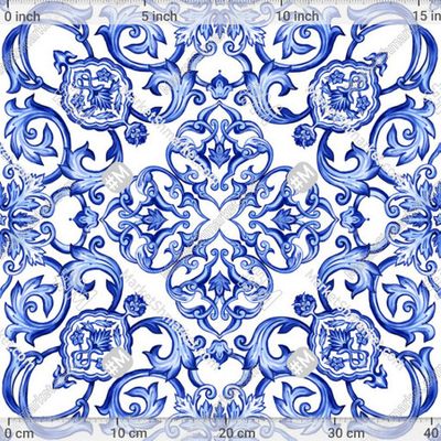 Голубые узоры на белом фоне by Julia Koshkina 316 DPI