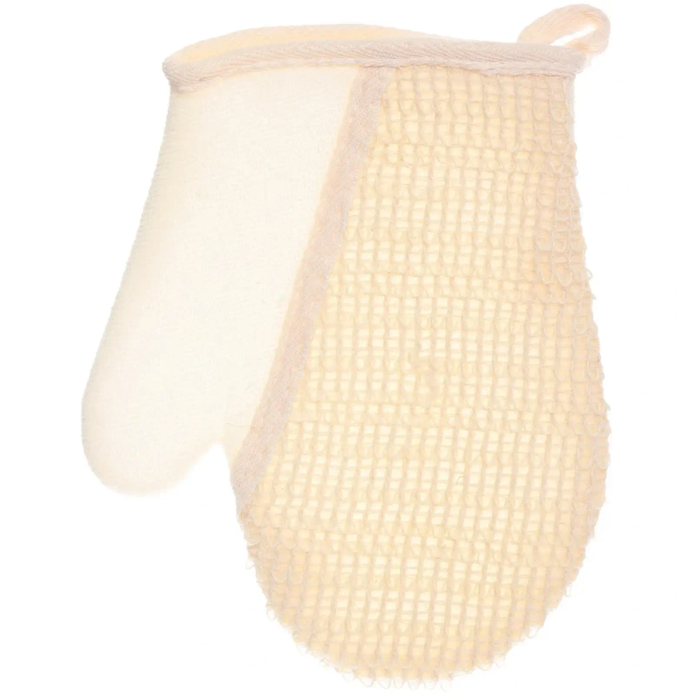 Мочалка - варежка массажная «SANTA MONIKA - SENDU», цвет белый, 18*22см (ZIP пакет)