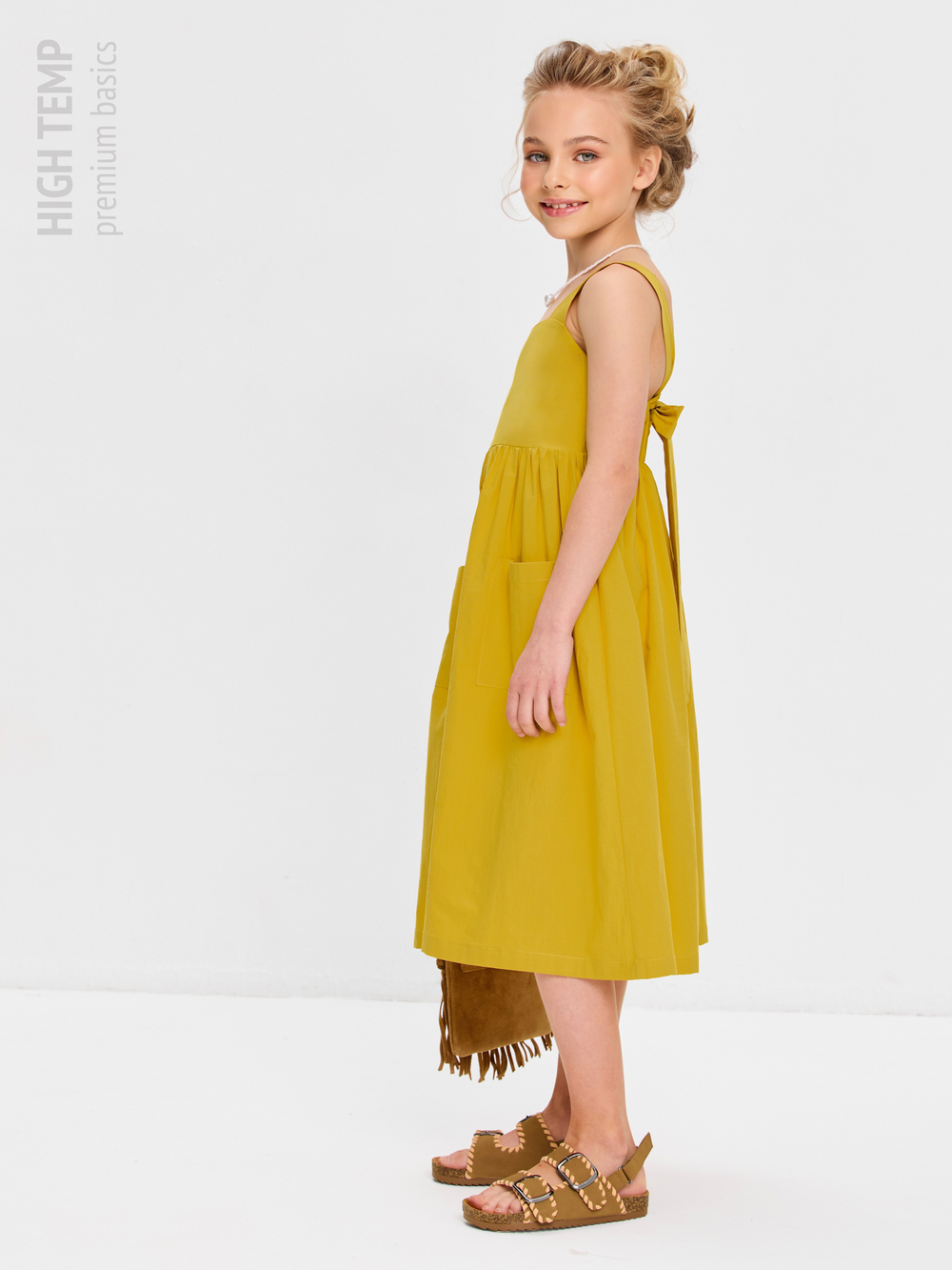 Сарафан из хлопка с бантом на спинке