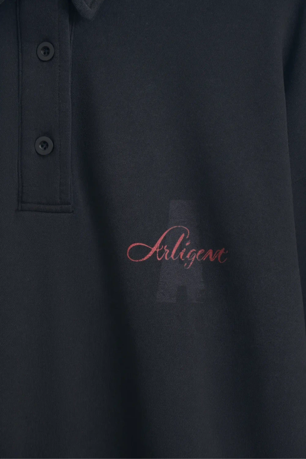 Свитшот с воротником поло