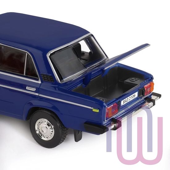 Модель машины  ТМ АВТОПАНОРАМА 1/22 ВАЗ 2106, синий (свет, звук) JB1200165