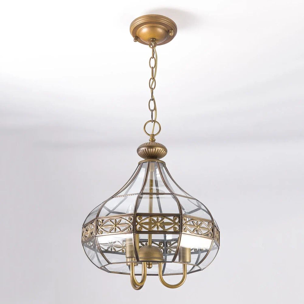 Citilux Гера-2 CL444230 Люстра подвесная витражная Бронза