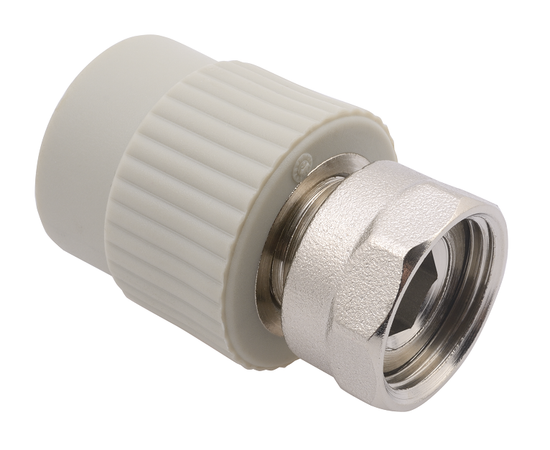 Муфта с накидной гайкой FV Plast 32х1" 1/4 «плоское уплотнение c прокладкой» полипропиленовая 223032