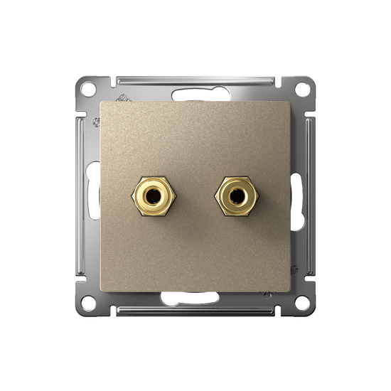 Розетка аудио 2-м AtlasDesign шампань SE ATN000587