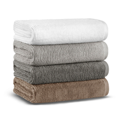 Полотенце 30x40 L'appartement Slim Ribbed fog серое