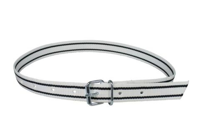 Ошейник маркировочный с ременной застежкой 40 мм, 135 см, бело-черный