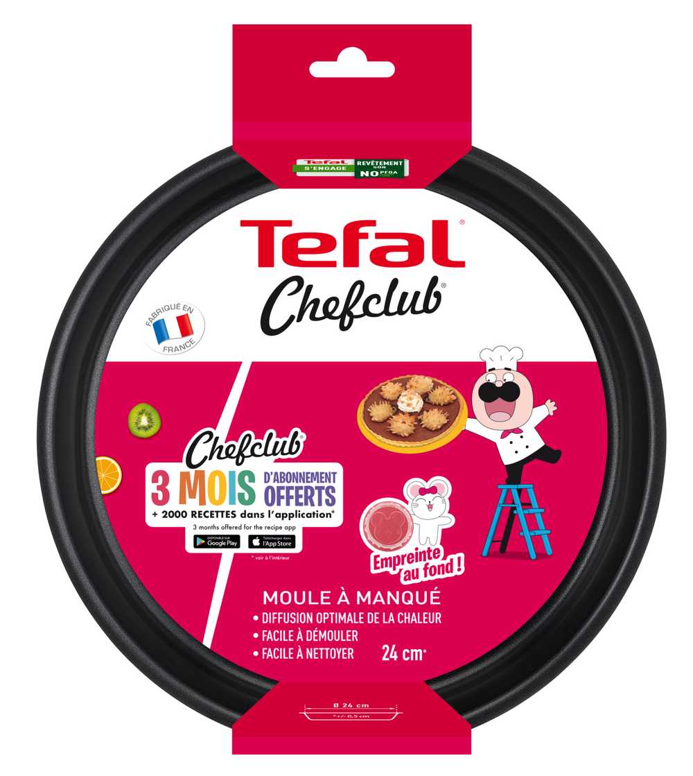 Круглая форма для пирога  24 см Tefal ChefClub J5679602