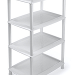 Этажерка универсальная «Джета» 4 полки коричнево-серая С742КСЕР