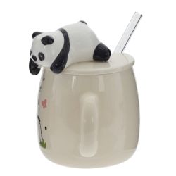 GAEM Кружка с крышкой и трубочкой, 390 мл, L14 W10 H13 см