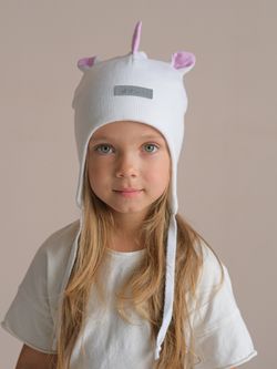 Шапка весенняя/осенняя вязаная (Молоко) UNIC