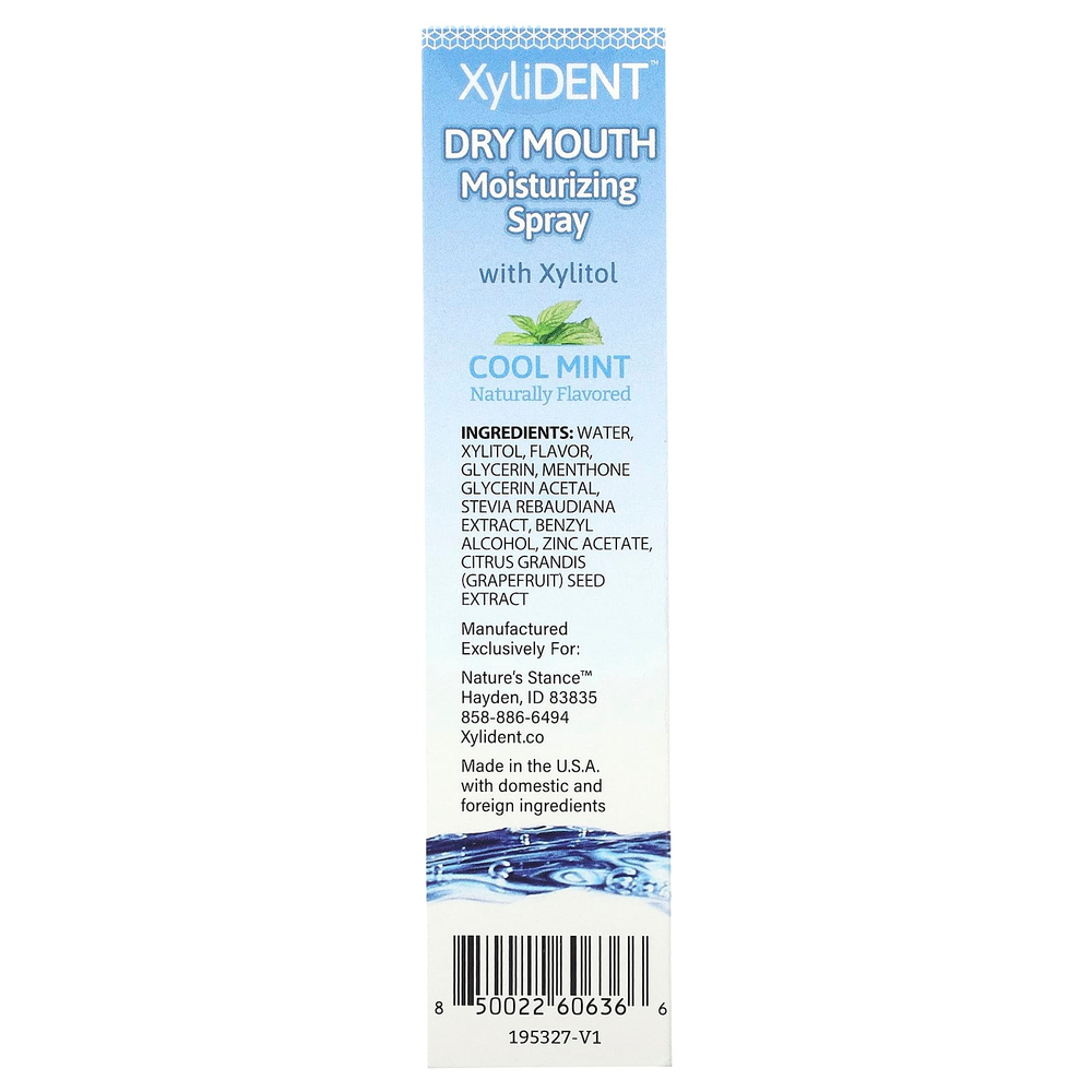 XyliDENT, Увлажняющий спрей для сухого рта с ксилитолом, прохладная мята, 59,1 мл (2 жидк. унц.)
