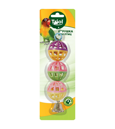 Игрушка для птиц "Три шарика", 150*d40мм, Triol
