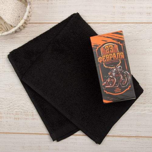 Полотенце махровое Этель «23 февраля» 30×30 см, 100% хлопок 340 г/м²