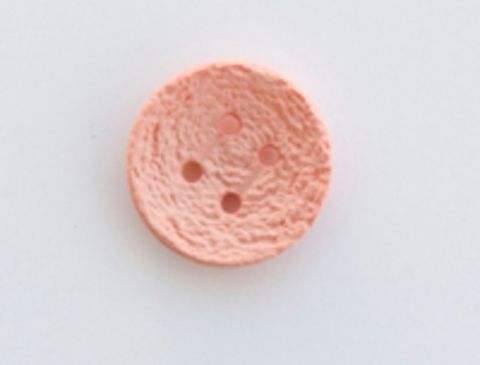Пуговица пластиковая, круглая, с эффектом сахарной корочки, светло-оранжевая, 20 мм