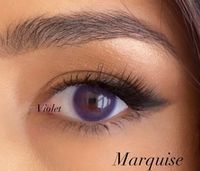 Лавандово - фиолетовые цветные линзы Marquise Violet / Фиолетовые линзы для темных и светлых глаз / Для ежедневного ношения и для сьемок / 12 месяцев