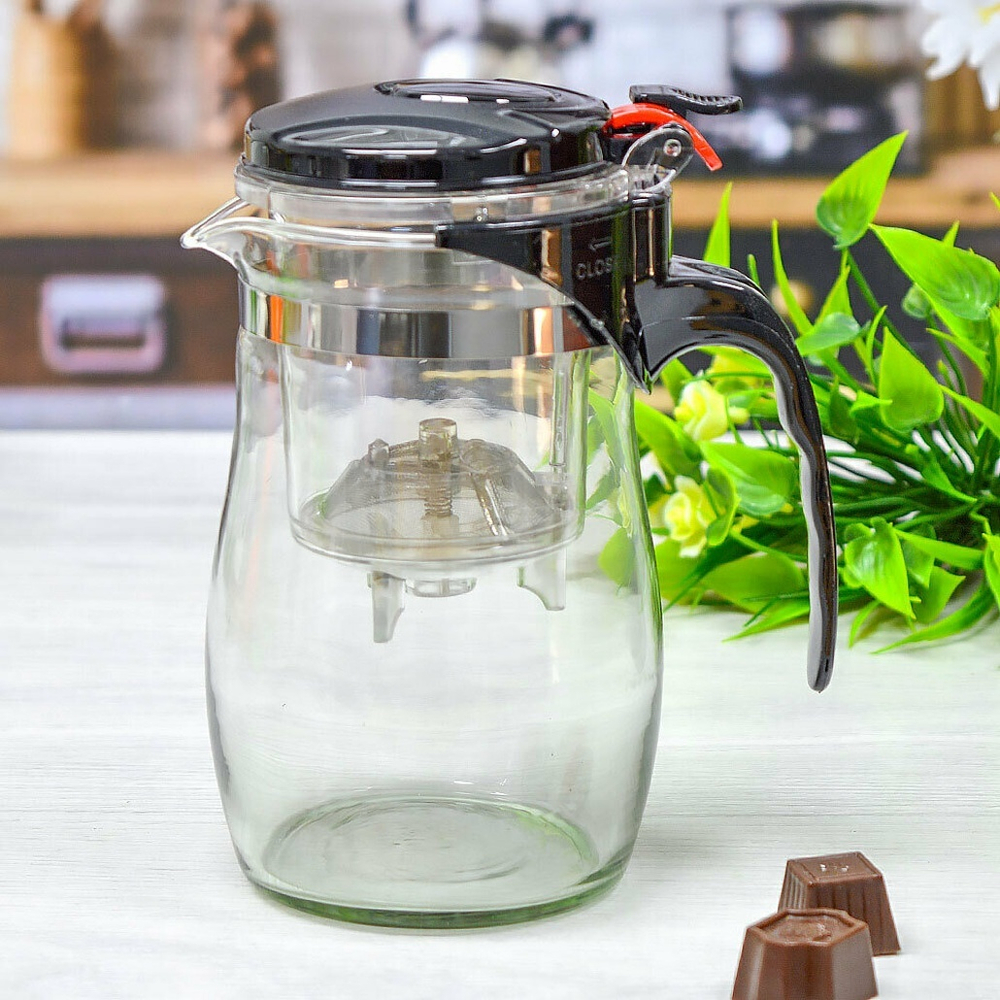 Чайник заварочный 0,75л стеклянный "Кувшин PZ"