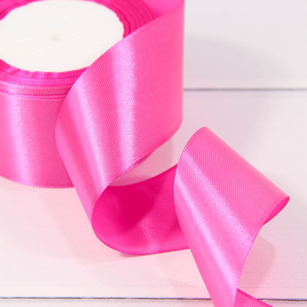 Лента Атласная 5см х 28м Сатин (Малиновый)