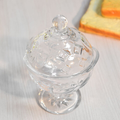 Ваза на ножке с крышкой 170мл 9,5*9,5*14,5см