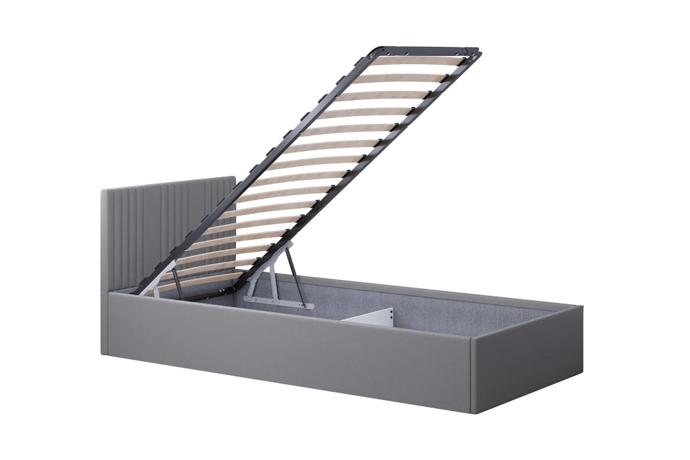 Кровать односпальная Поло с подъемным механизмом, спальное место 90х200, экокожа