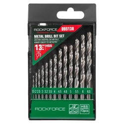 Сверла по металлу, набор 13пр. RockFORCE RF-DBS13R
