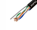 UTP4 CAT5E 24AWG Cu Ripo (outdoor) с одножильным тросом, черный, (2х305м)