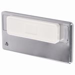 Бейдж магнитный серебристый 34х70 мм с окошком 14х65 мм, BRAUBERG, 237464