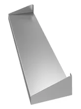 Полка навесная открытая, нержавеющая сталь, 10.5x100x30 см