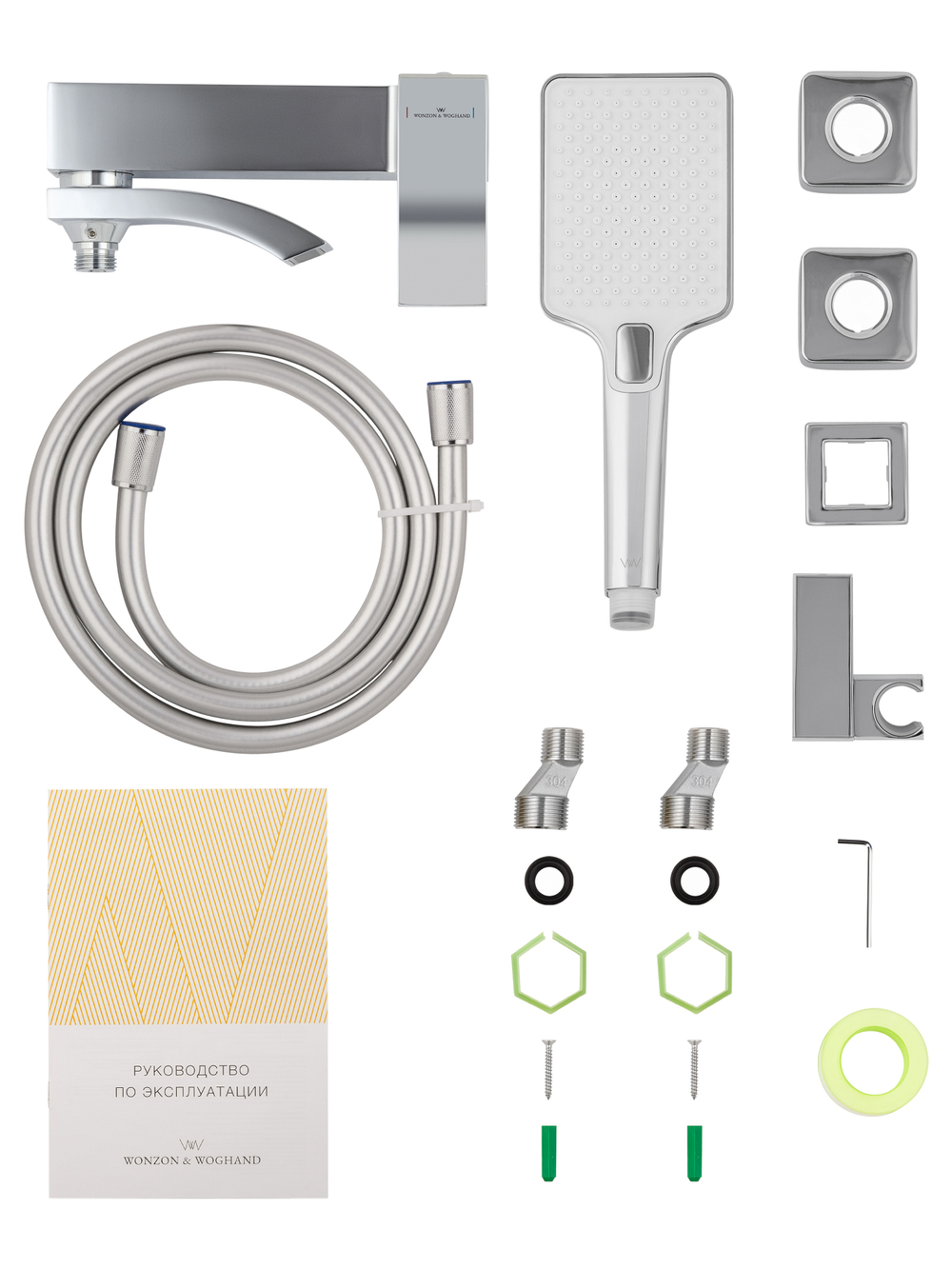 Смеситель для ванны с душем WONZON & WOGHAND FIT, Хром (WW-88639009-CR)