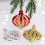 Ёлочные игрушки «Капельки» 11 см (набор 3 шт), микс