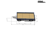 Trailer 2-axle flatbed Euro Scale 1/14