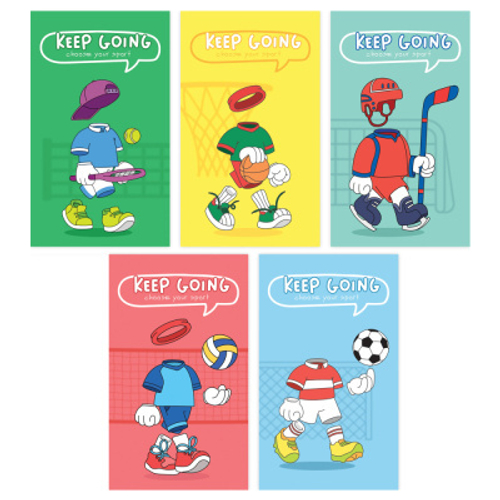 Блокнот А7 48л. на склейке BG