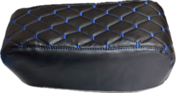 Чехол на штатный подлокотник Лада Веста (синяя нить Рубин)