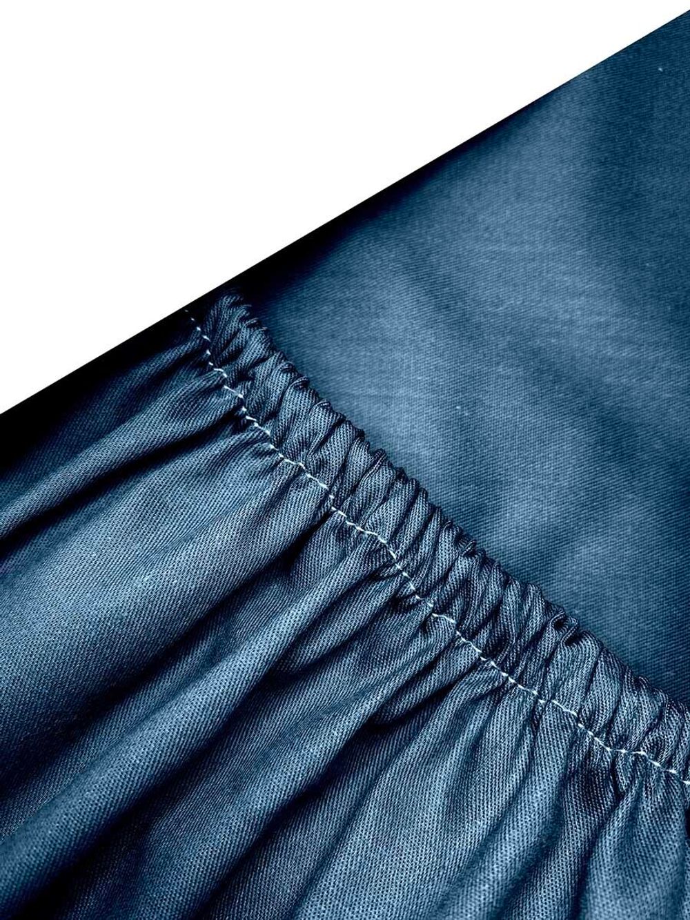 Простынь на резинке сатин Milky Garden "TEAL" 160x200 см