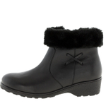 574401 Полусапожки женские черные кожа