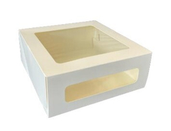 Упаковка картонная для торта 220*220*100мм Cake Window White (15шт/уп., 90 шт/кор)