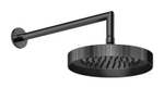 Верхний душ Gessi Ingranaggio, ø218 мм, поворотный, с настенным держателем, цвет Black Metal Brushed PVD