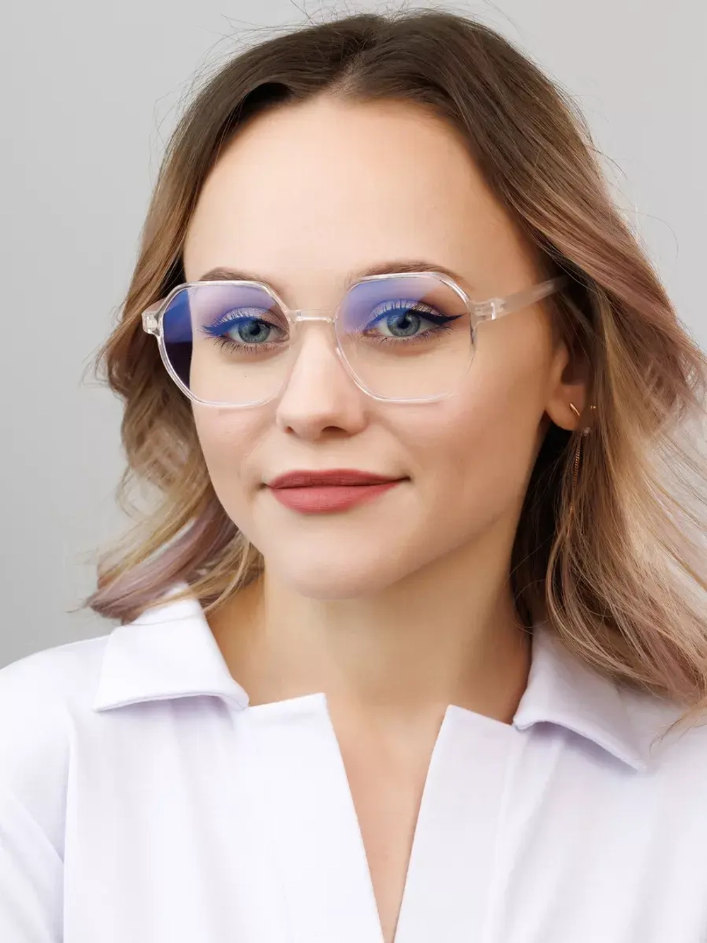 Очки для компьютера имиджевые защитные прозрачные нулевки