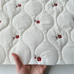 Курточная стежка Красные цветы