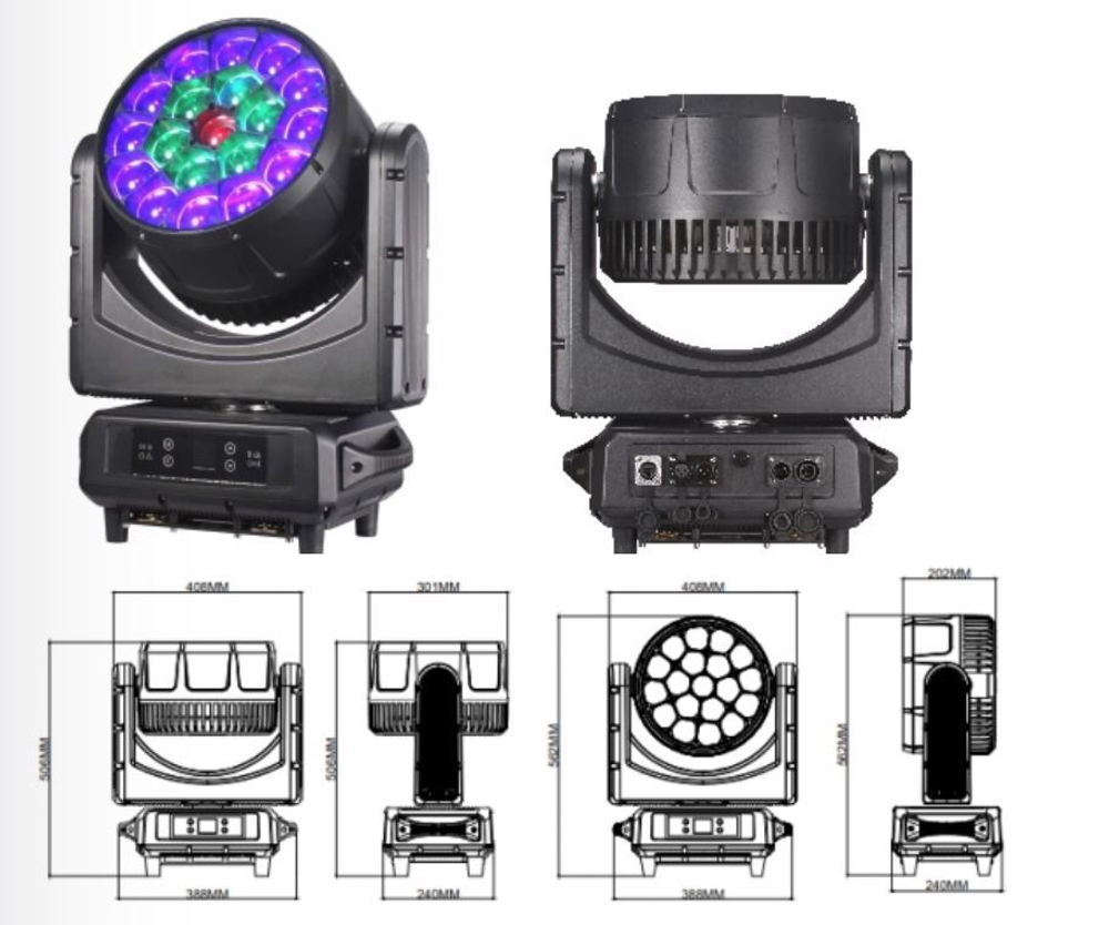 P1940 LED 19х40W Bee Eyes Wash Beam Moving Head