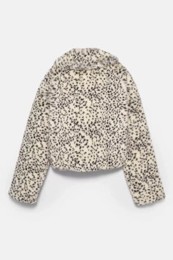 PULL&BEAR Шуба из искусственного меха с анималистическим принтом, разноцветный