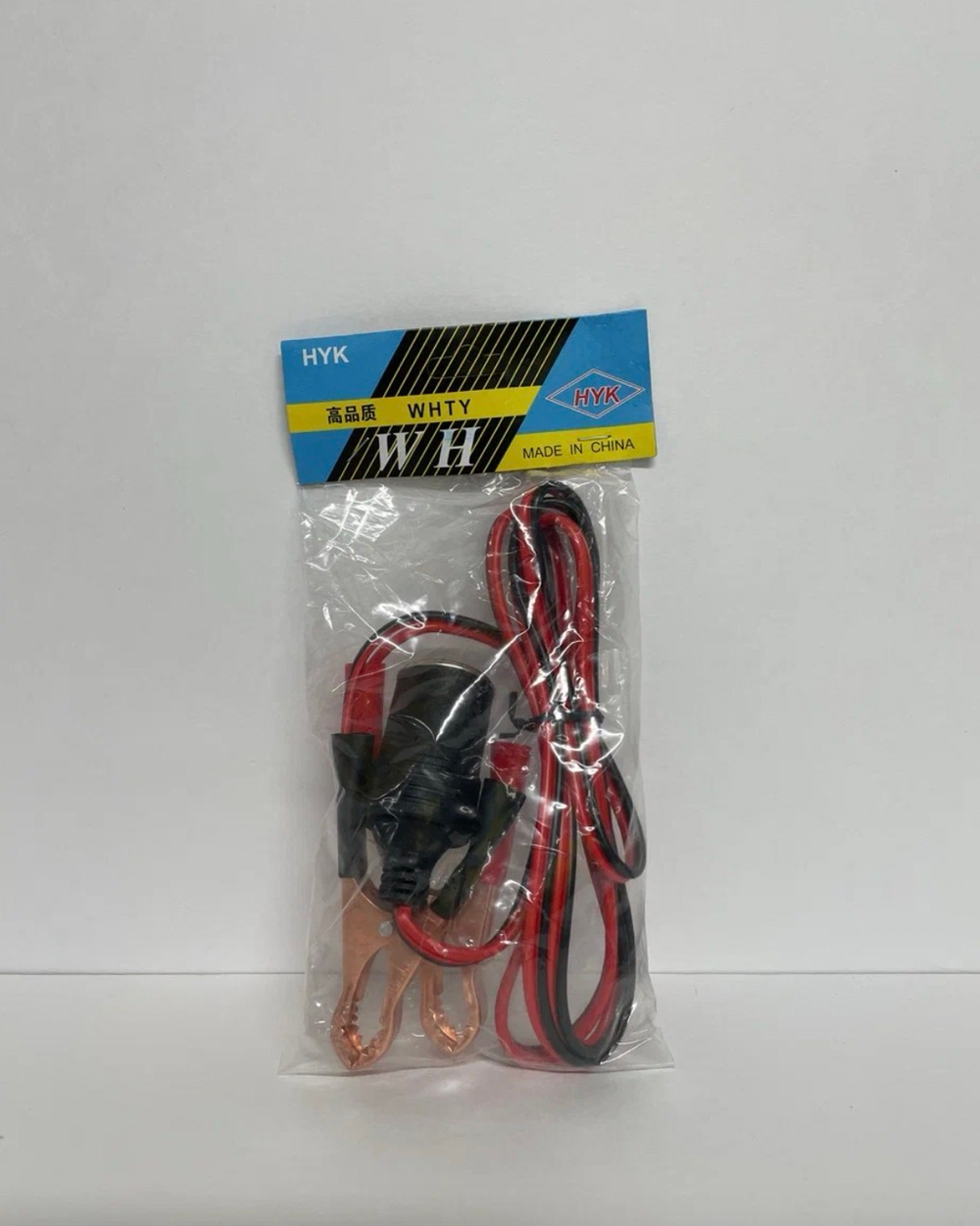 Удлинитель (135 см) прикуривателя HYK с большими крокодилами, медные (1 шт.)