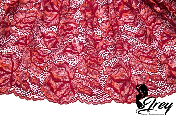 03-242 Кружево эластичное 23 см, марсала