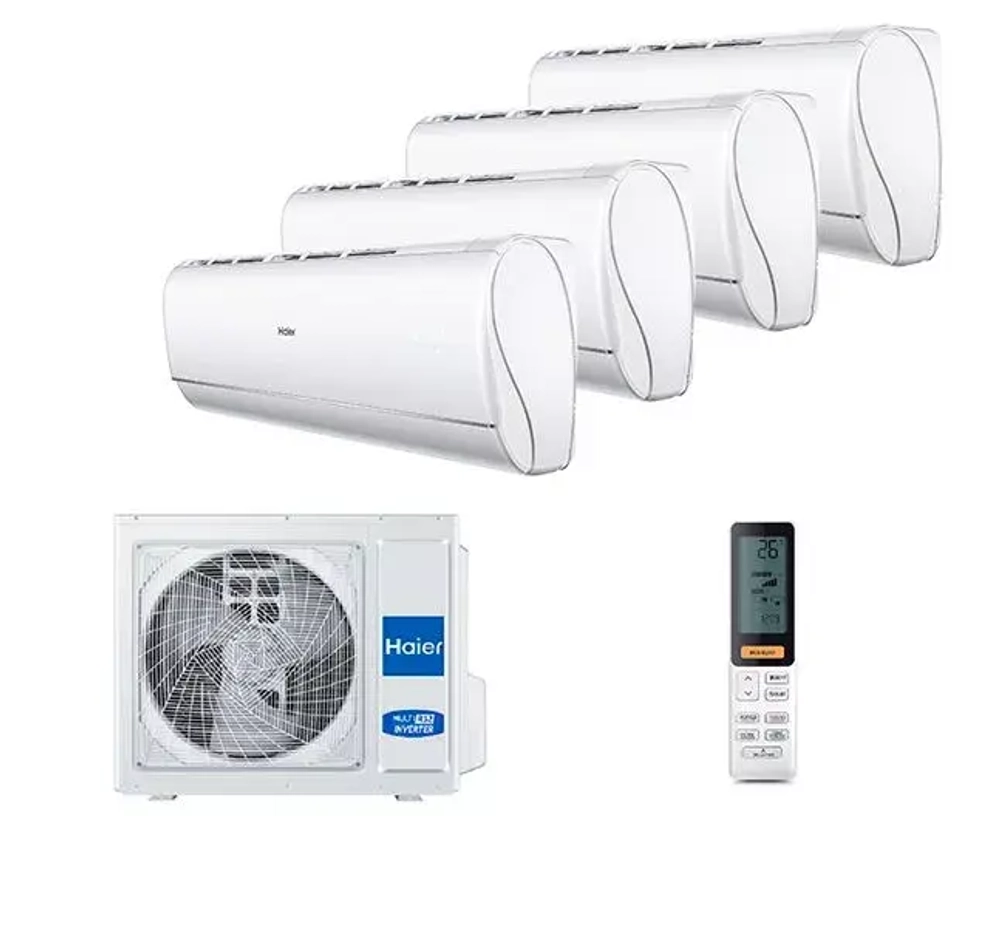 Мульти сплит-система Haier на 4 комнаты (25+25+25+25 кв.м.) JADE