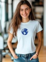 Футболка больших размеров с принтом планета