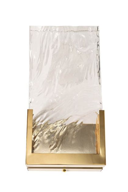 Бра настенное для спальни 27x4x14см Garda Decor стекло прозрачное/золото