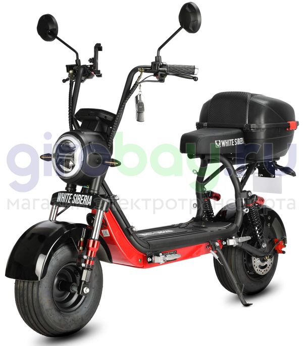 Электроскутер WHITE SIBERIA MINI R 2500w 3.0 (60V/21Ah) - Черный фото №1